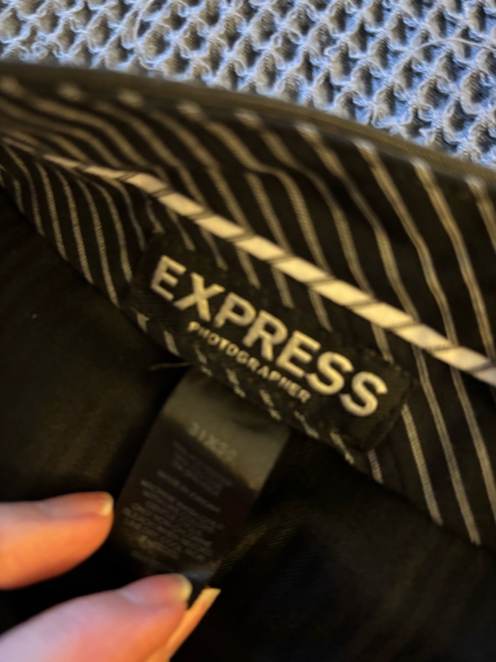 Express Men's Gray Dress Pants - Slim Tailored - Picture 3 of 3